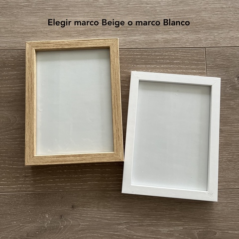 Elige marco beige o blanco