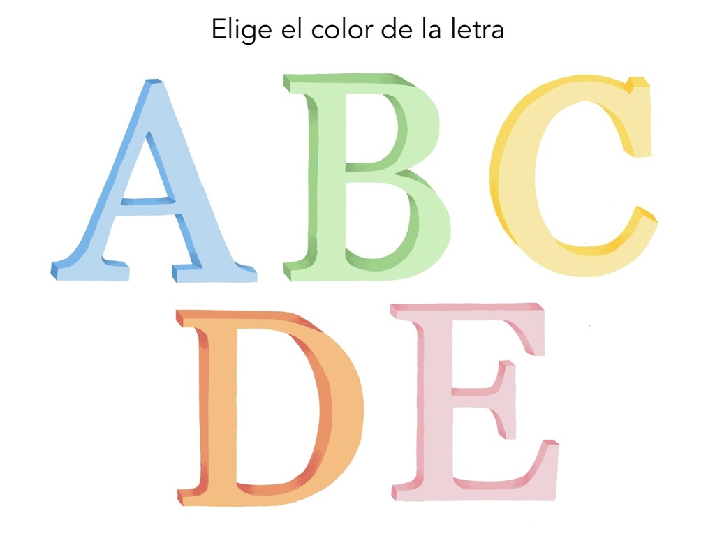 Elige el color de la letra