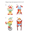 Láminas personalizadas infantiles enmarcadas Cuadro Inicial Payasos