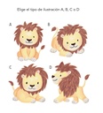 Láminas personalizadas infantiles enmarcadas Cuadro Inicial Leones