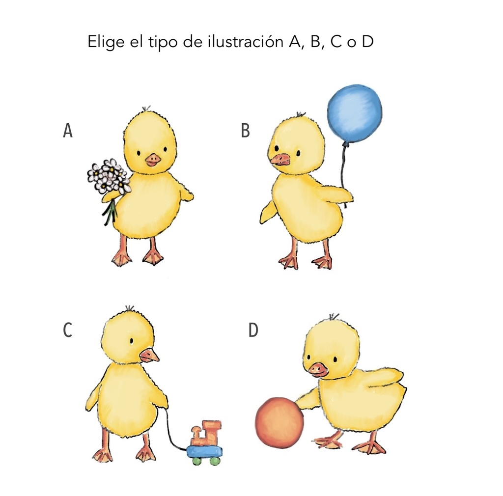 Láminas personalizadas infantiles enmarcadas Cuadro Inicial Pollitos